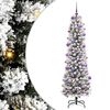 vidaXL Kunstig juletre Hvit 210 cm PVC og Metall og Plast