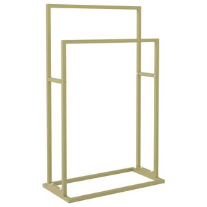 vidaXL Frittst&aring;ende h&aring;ndklestativ gull 48x24x78,5 cm jern