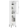 vidaXL Highboard hvit 34,5x34x180 cm konstruert tre