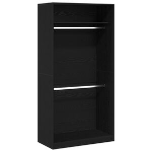 vidaXL Garderobeskap Svart Eik 100 x 50 x 200 cm Konstruert tre