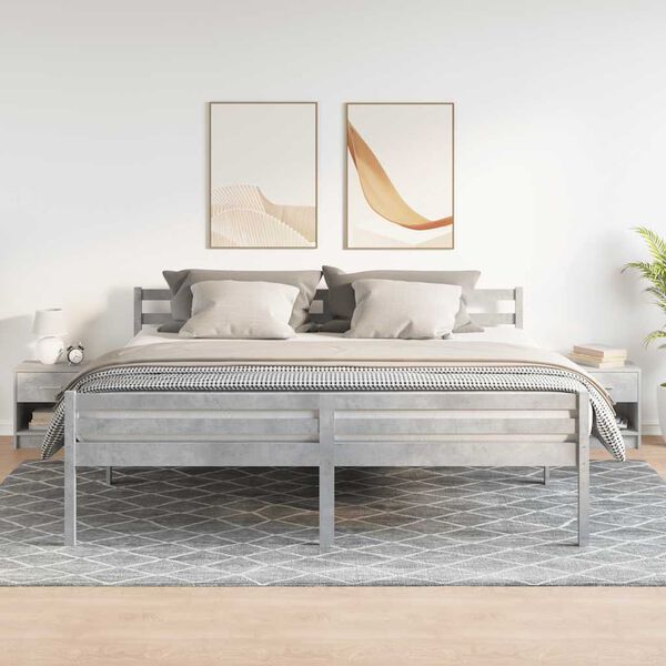 vidaXL Nattbord 2 stk med skuff betonggr&aring; 39x28x41 cm