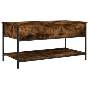 vidaXL Salongbord r&oslash;kt eik 100x55x50 cm konstruert tre og metall
