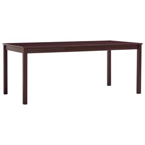 vidaXL Spisebord m&oslash;rkebrun 180x90x73 cm furu