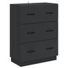 vidaXL Skuffeskap Svart 66 x 34,5 x 87 cm Konstruert tre