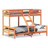 vidaXL K&oslash;yeseng 80x200/140x200 cm voksbrun heltre furu