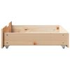 vidaXL Sengeskuffer med hjul 2 stk 75x55x17 cm heltre furu
