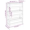 vidaXL Plantekasse 77x25x104,5 cm heltre furu