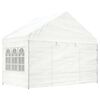 vidaXL Paviljong med tak hvit 17,84x4,08x3,22 m polyetylen