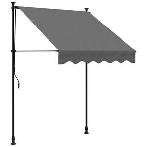 vidaXL Uttrekkbar markise antrasitt 150x150 cm stoff og st&aring;l
