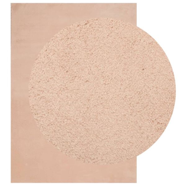 vidaXL Teppe HUARTE kort luv mykt og vaskbart blush 160x230 cm