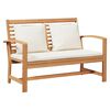 vidaXL Hagesofa Set Naturlig Heltre teak