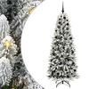 vidaXL Kunstig juletre Hvit 180 cm PVC og plast og st&aring;l og PE