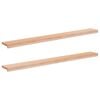 vidaXL Vinduplanker 2 stk. Naturlig 140 x 20 x 2 cm Massiv b&oslash;ketre