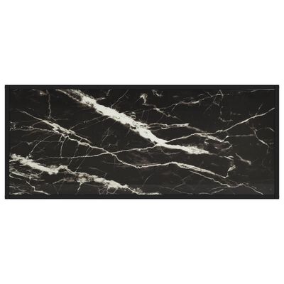 vidaXL Salongbord svart med svart marmorglass 120x50x35 cm