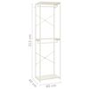 vidaXL Garderobe hvit 60x40x213 cm metall og sponplate