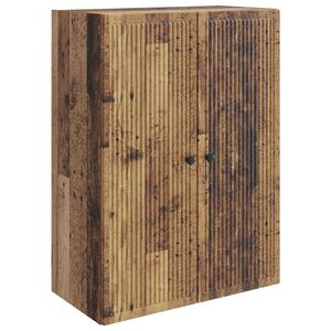 vidaXL Vegghengt skap Gammelt tre 66 x 34,5 x 90 cm Konstruert tre
