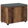 vidaXL Gangbenk med pute med lagring Gammelt tre 60 x 38 x 46 cm