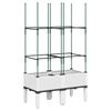 vidaXL Plantekasse med espalier hvit 80x40x142,5 cm PP
