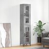 vidaXL Highboard betonggr&aring; 34,5x34x180 cm konstruert tre