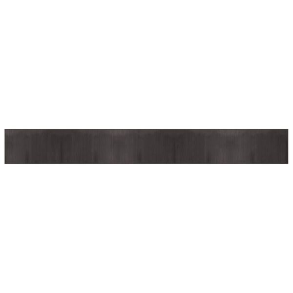 vidaXL Teppe rektangulær mørkebrun 60x500 cm bambus