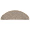 vidaXL Trappematter 15 stk 65x21x4 cm brune halvrund store