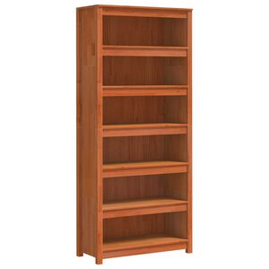 vidaXL Bokskap Vokset Brun 80 x 35 x 183 cm Massiv furu