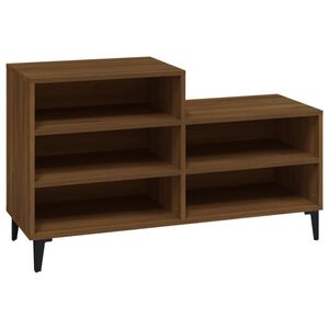 vidaXL Skoskap brun eik 102x36x60 cm konstruert tre