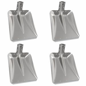 vidaXL Spadehode 4 pcs s&oslash;lv 45 x 38 cm Aluminium