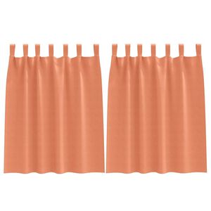 vidaXL M&oslash;rkleggende Gardiner med Ringer 2 pcs Terrakotta 140 x 140 cm