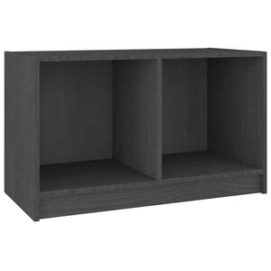 vidaXL TV-benk gr&aring; 70x33x42 cm heltre furu