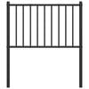 vidaXL Utskiftbar sengegavl i metall svart 75 cm