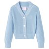 Cardigan for barn strikket bl&aring; 116