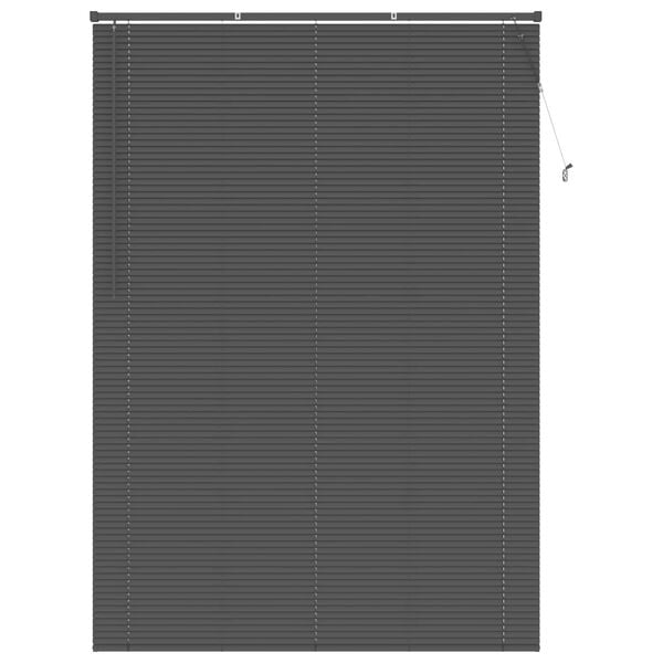 vidaXL Venetiansk persienne Justerbar S&oslash;lvgr&aring; 213 x 130 cm PVC