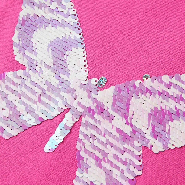 T-skjorte for barn med korte ermer m&oslash;rkerosa 104