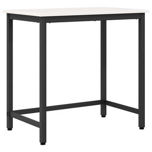 vidaXL bord Hvit 80 x 50 x 77 cm Konstruksjonsvirke og st&aring;l