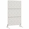 vidaXL Personvernsvegg Gr&aring; 100 x 50 x 180 cm St&aring;l