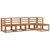 vidaXL Utend&oslash;rs sofa-sett 5 pcs Naturlig Solid akasietre