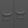 vidaXL Garderobe antrasitt 90x50x180 cm metall