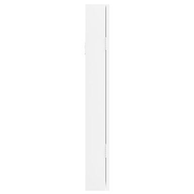 vidaXL Vegghengt smykkeskap med speil hvit 30x8,5x67 cm