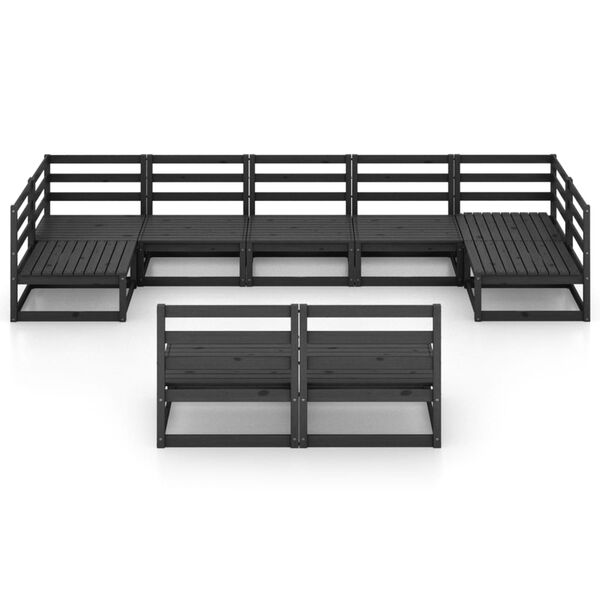 vidaXL Hagesofagruppe 9 deler heltre furu