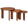 vidaXL Nestende Kaffebord 3 stk. Honning brun &Oslash; 54 x 40 cm