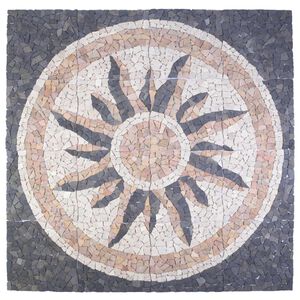 vidaXL Mosaikkfliser solm&oslash;nster Flerfarget 120 x 120 cm Marmor