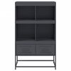 vidaXL Highboard antrasitt 68x39x111,5 cm stål