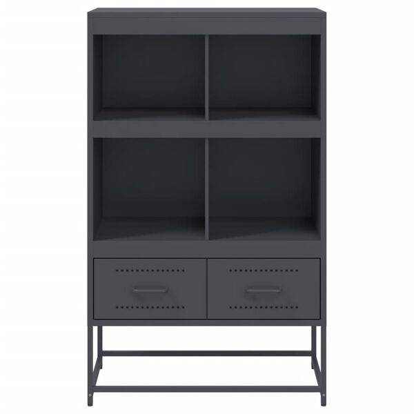 vidaXL Highboard antrasitt 68x39x111,5 cm stål