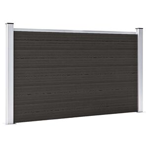 vidaXL Gjerdepanel WPC 180x105 cm svart
