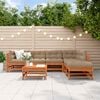 vidaXL Hage lounge sett 7 pcs VoksBrun Massiv furu