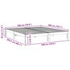 vidaXL Sengeramme uten madrass hvit 180x200 cm heltre furu