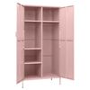 vidaXL Garderobe rosa 90x50x180 cm st&aring;l