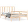vidaXL Sengeramme med hodegavl double heltre