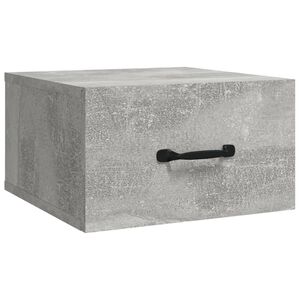 vidaXL Veggmontert nattbord betonggr&aring; 35x35x20 cm